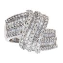 18ct White Gold 2.00ct Brilliant and Baguette Cut Diamond Fancy Ring