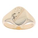 9ct Yellow Gold Patterned Signet Ring