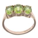 9ct Yellow Gold Three Stone Peridot Ring