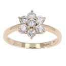9ct Yellow Gold Diamond Cluster Ring by Anya Belle