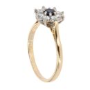 18ct Yellow Gold 0.40ct Diamond And Sapphire Cluster Ring