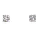 9ct White Gold 0.16cts Diamond Stud Earrings by Anya Belle
