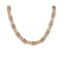 9ct Yellow Gold Brick Link Collarette 16"