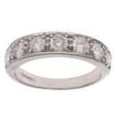 18ct White Gold 1.10ct Brilliant Cut Diamond Half Eternity Ring