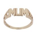 9ct Yellow Gold Patterned Mum Ring