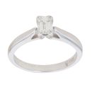 18ct White Gold 0.42ct Millenium Cut Diamond Solitaire Ring