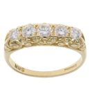 18ct Yellow Gold 0.65ct Brilliant Cut Diamond Five Stone Ring