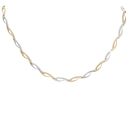 9ct Yellow and White Gold Fancy Chain 16"
