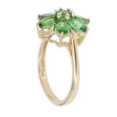 9ct Yellow Gold Diopside Cluster Ring