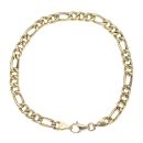 14ct Yellow Gold Figaro Bracelet 8.5"