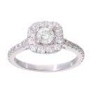 14ct White Gold 0.75ct Diamond Cluster Ring