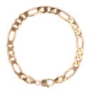 9ct Yellow Gold Figaro Bracelet 8.5"