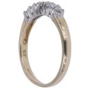 9ct Yellow Gold 0.25ct Brilliant Cut Diamond Half Eternity Ring