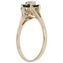 9ct Yellow Gold Sapphire and Opal Cluster Ring