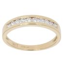9ct Yellow Gold Cubic Zirconia Half Eternity Ring