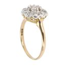9ct Yellow Gold 1.35ct Brilliant Cut Diamond Cluster Ring