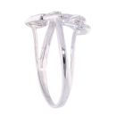 9ct White Gold Triple Heart Diamond Ring