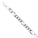 Silver Figaro Bracelet 8.5" by Icesia