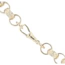 9ct Yellow Gold Patterned And Plain Belcher Chain 26"
