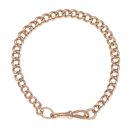 9ct Rose Gold Albert Bracelet 8"