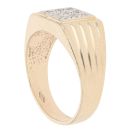 9ct Yellow Gold Cubic Zirconia Square Signet Ring