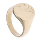 9ct Yellow Gold Patterned Signet Ring