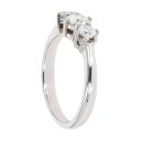 18ct White Gold 0.50ct Diamond Trilogy Ring