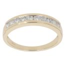 9ct Yellow Gold 0.40ct Brilliant Cut Diamond Half Eternity Ring