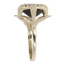 9ct Yellow Gold Smoky Quartz Single Stone Ring