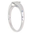 18ct White Gold 0.24ct Princess Cut Diamond Twist Cluster Ring