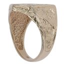 9ct Yellow Gold Three Lions Shield Signet Ring