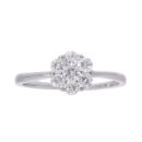 9ct White Gold 0.70ct Diamond Cluster Ring