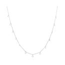 Sterling Silver Cubic Zirconia Drop Pendant and Chain 16" by Icesia