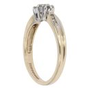 9ct Yellow Gold 0.25ct Diamond Trilogy Ring