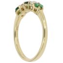 18ct Yellow Gold 0.40ct Diamond And Diopside Five Stone Ring