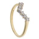 18ct Yellow Gold 0.25ct Brilliant Cut Diamond Wishbone Ring