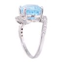 18ct White Gold Aquamarine and 0.66ct Diamond Ring
