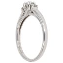 18ct White Gold 0.31ct Brilliant Cut Diamond Trilogy Ring
