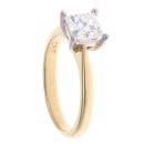 18ct Yellow Gold 1.00ct Princess Cut Diamond Solitaire Ring