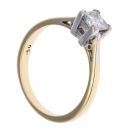 18ct Yellow Gold 0.50ct Princess Cut Diamond Solitaire Ring
