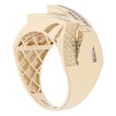 14ct Yellow Gold Cubic Zirconia Greek Key Fancy Ring