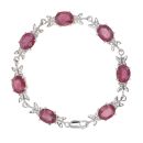 18ct White Gold Ruby Butterfly Fancy Bracelet 7.5"