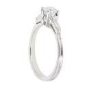 18ct White Gold 0.65ct Baguette And Brilliant Cut Diamond Solitaire Ring
