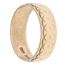 9ct Yellow Gold Patterned Wedding Band 6.6mm