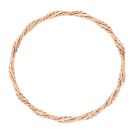 9ct Yellow And Rose Gold Patterned Rope Twist Bangle