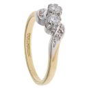18ct Yellow Gold 0.30ct Brilliant Cut Diamond Two Stone Ring
