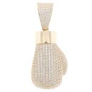 9ct Yellow Gold Cubic Zirconia Boxing Glove Pendant
