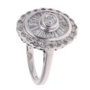 18ct White Gold 1.00ct Diamond Cluster Ring