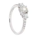 18ct White Gold 1ct Diamond Trilogy Ring by Anya Belle