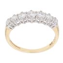 18ct Yellow Gold 1.00ct Brilliant Cut Diamond Half Eternity Ring